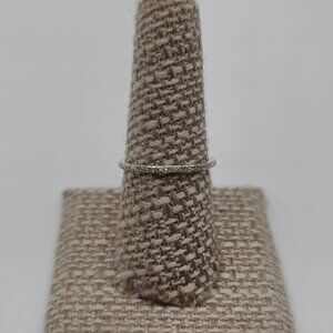 Size 8 Sterling Silver Textured Style Thin Band Ring A2943